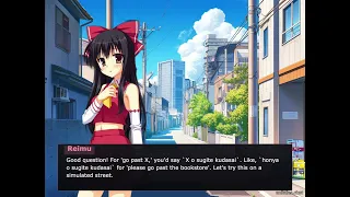 Reimu Teaches Sanae basic directions in Japanese